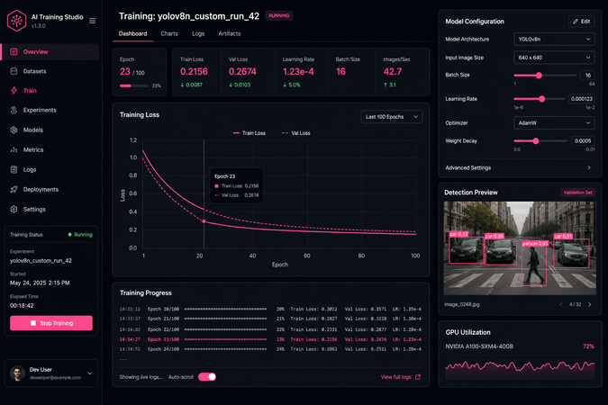 FlashStudio Training UI